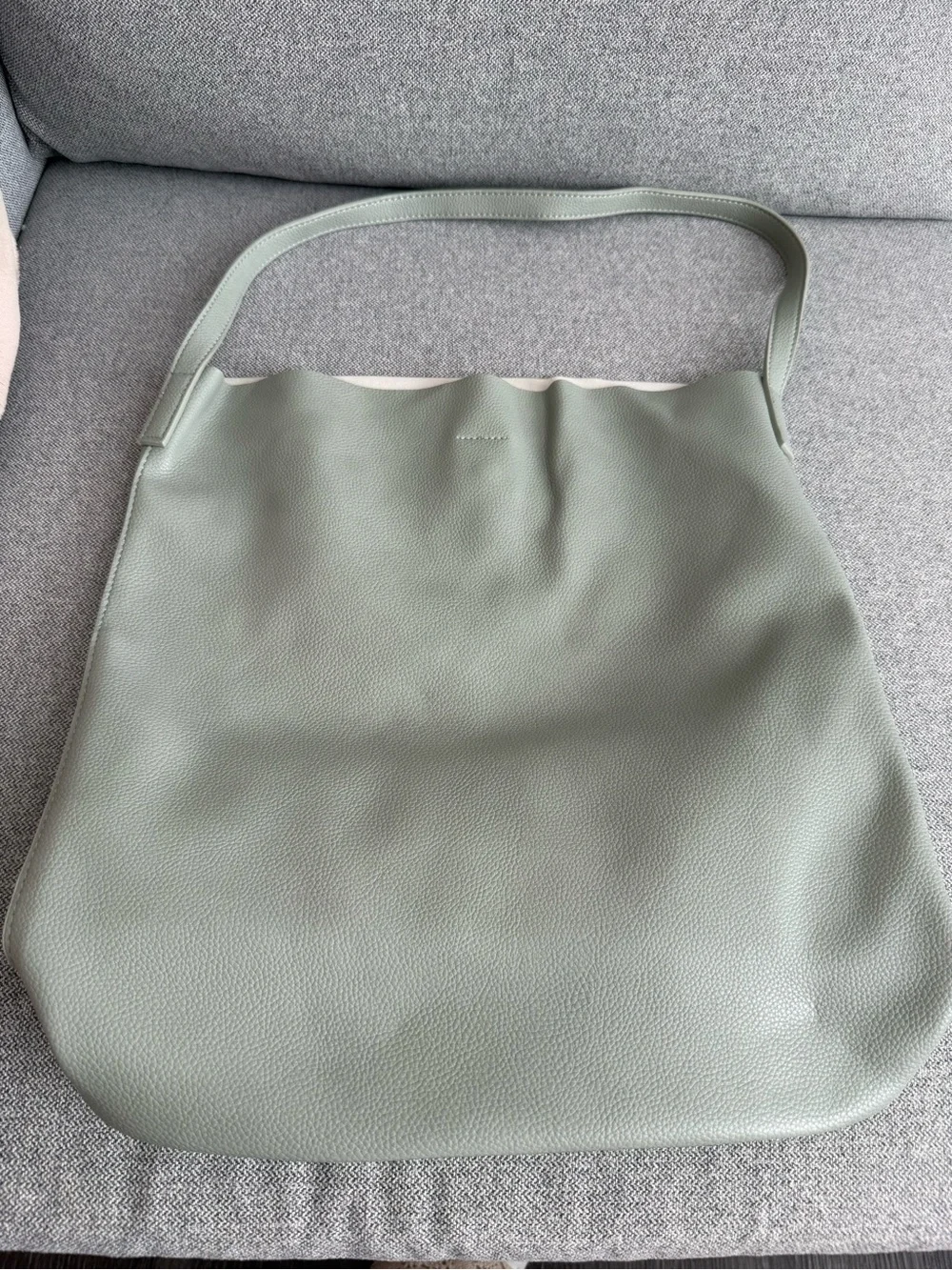 OAK + FORT Women's Green Leather Tote Bag